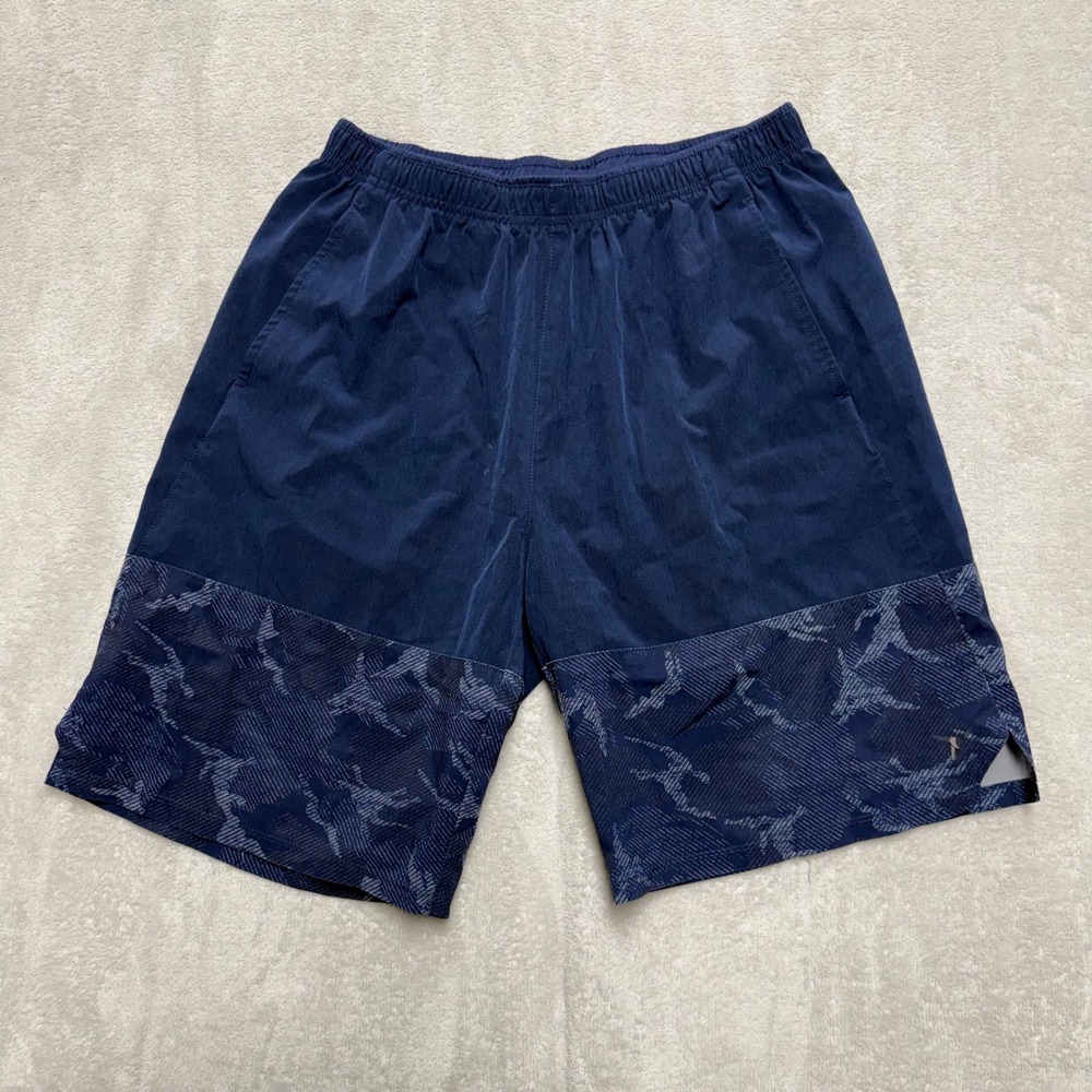 Old Navy Active Go-Dry Mens Navy Blue Camo Print Athletic Gym Shorts Size M